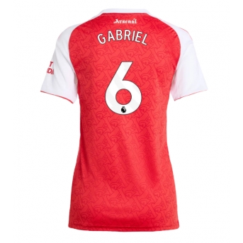 Billige Fotballdrakt Arsenal Gabriel Magalhaes #6 Replika Hjemmedrakt Dame 2025-26 Kortermet
